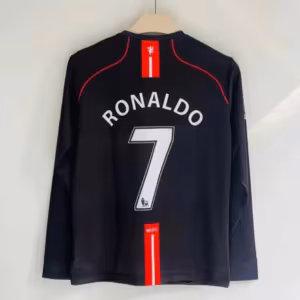Футболка Ronaldo Роналдо Манчестер Юнайтед 2007 Длинный рукав чёрная