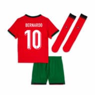 Детская футбольная форма с гетрами Бернардо 10 Португалия евро 2024