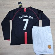 Детская гостевая ретро форма Манчестер Юнайтед 2007 - 2008 Роналду длинный рукав